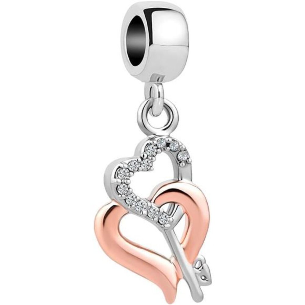 Forever And Always Arrow Through A Heart Charm Beads For European Bracelet